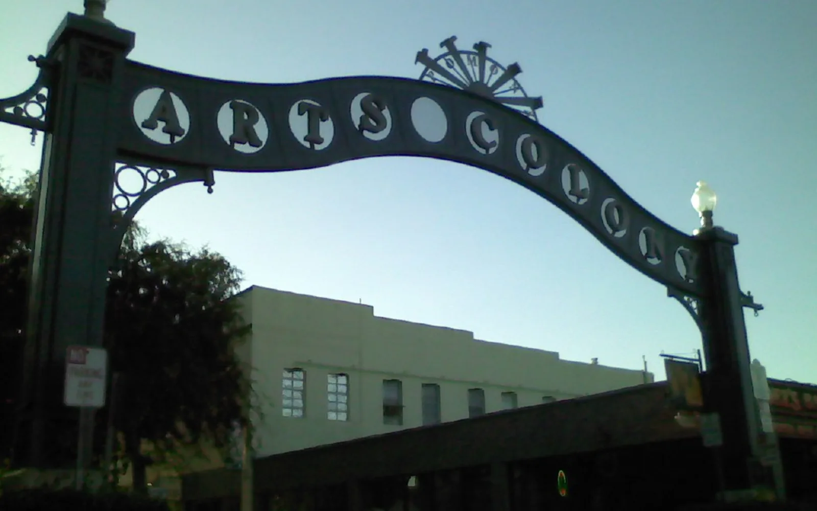 Historic arch structure in downtown Pomona